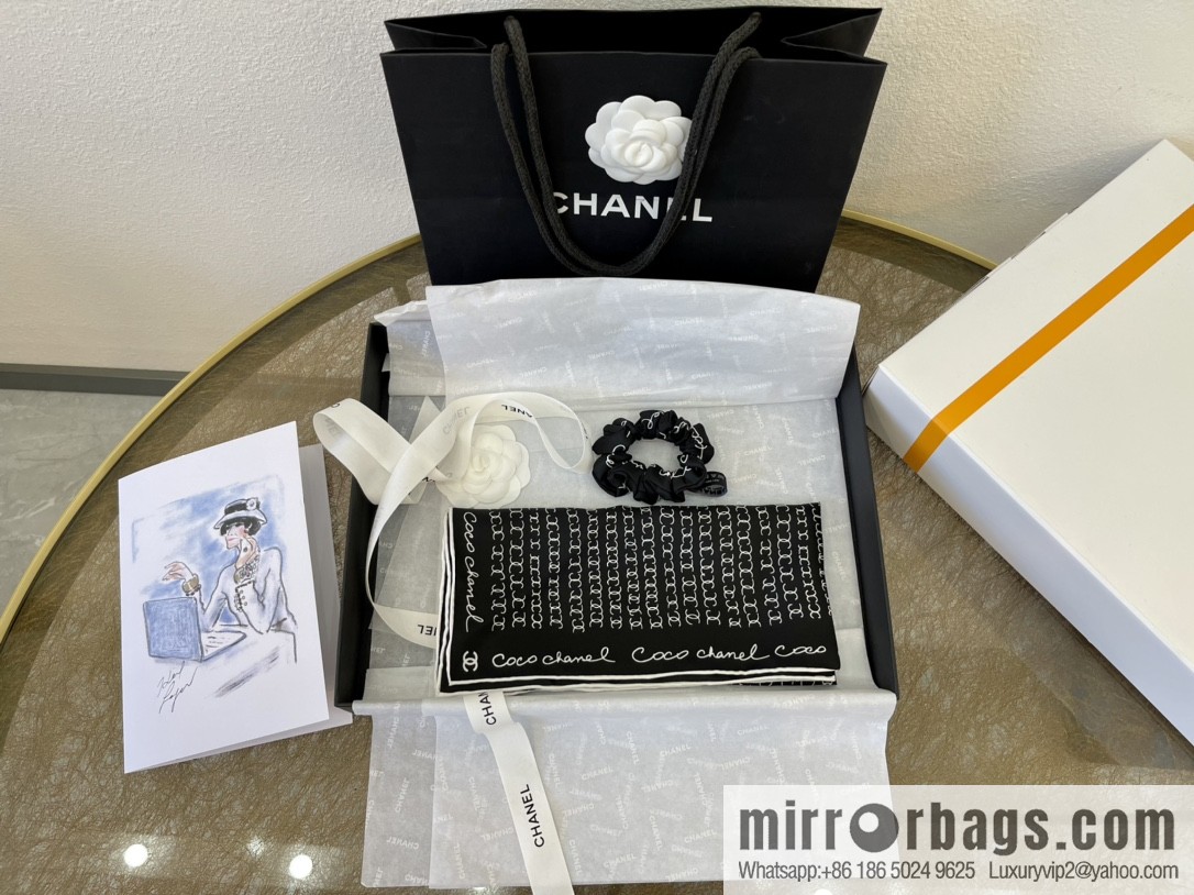 CHANEL CHANEL CC Letter 100% Silk Small Square
