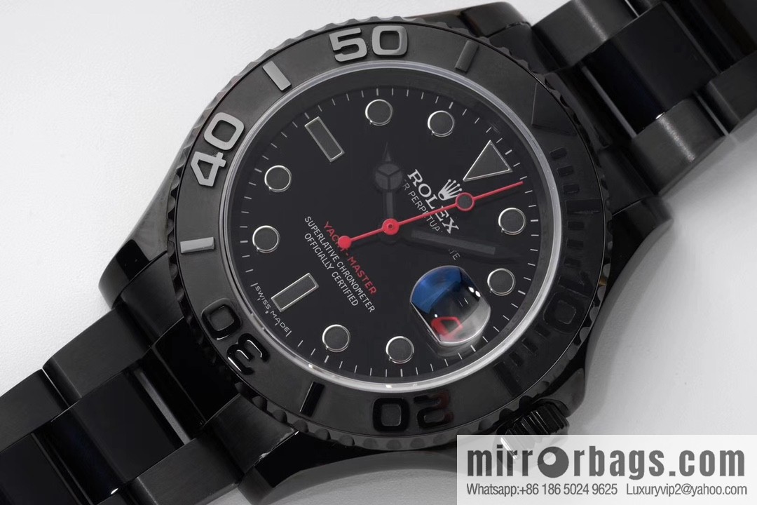 VR Factory, Red Yacht Triple Red This custom product is a reference to Rolex Yacht 1166220 Diamond Carbon (DCL) coated case