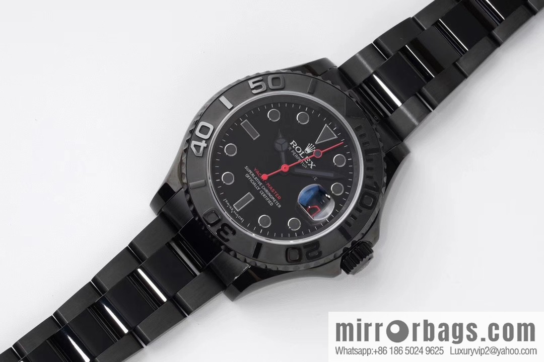 VR Factory, Red Yacht Triple Red This custom product is a reference to Rolex Yacht 1166220 Diamond Carbon (DCL) coated case