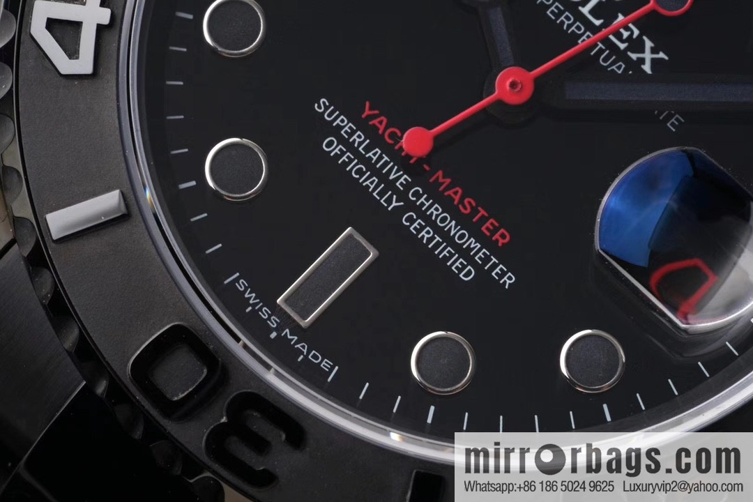 VR Factory, Red Yacht Triple Red This custom product is a reference to Rolex Yacht 1166220 Diamond Carbon (DCL) coated case