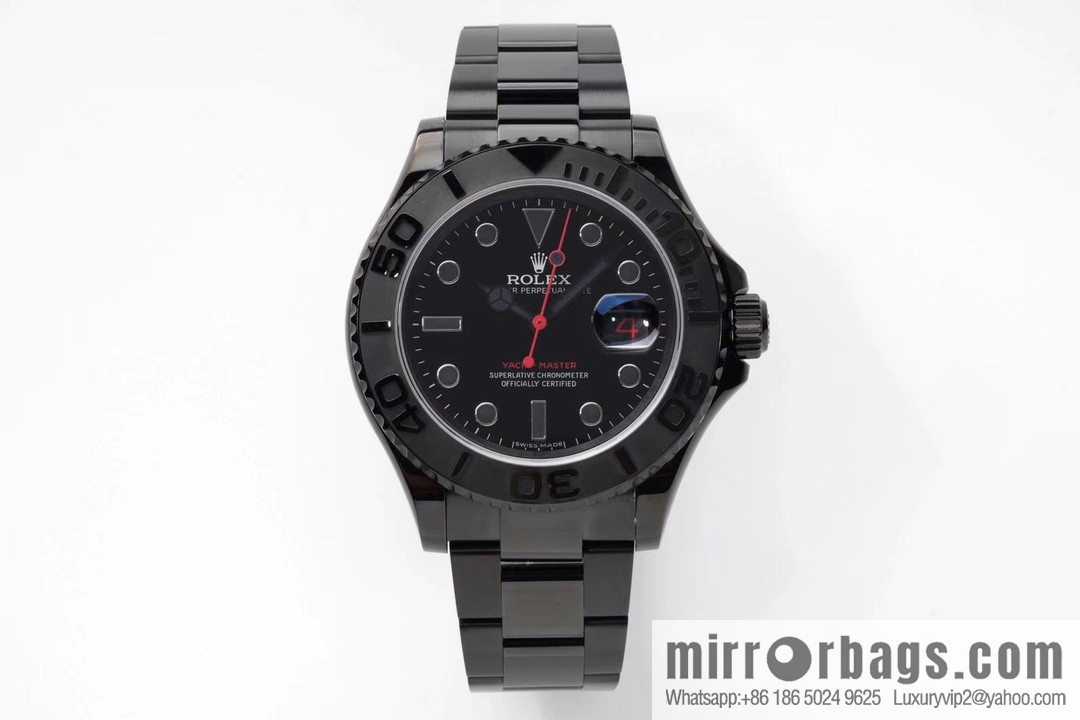 VR Factory, Red Yacht Triple Red This custom product is a reference to Rolex Yacht 1166220 Diamond Carbon (DCL) coated case