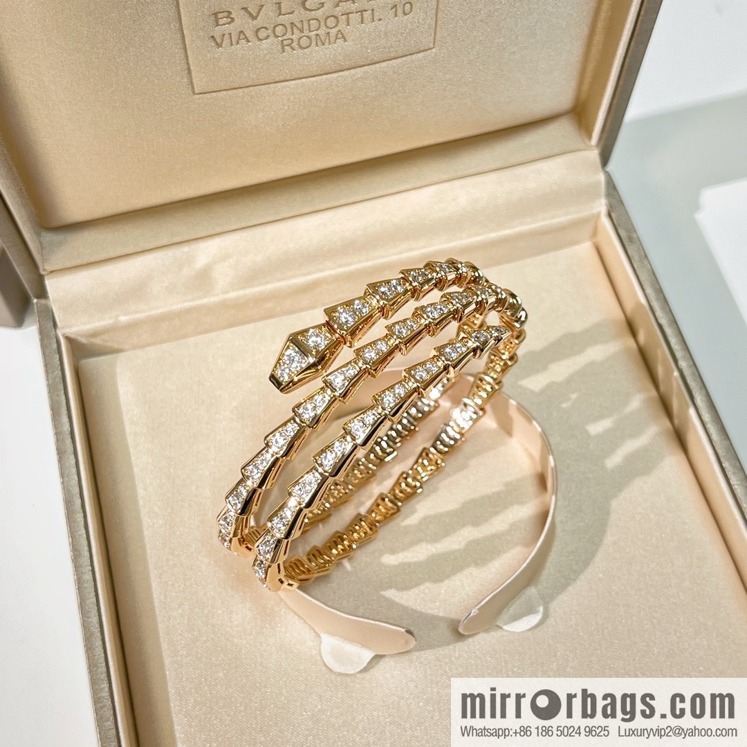 BVLGARI Bulgari Full Diamond Snake Bone Bracelet Bracelet