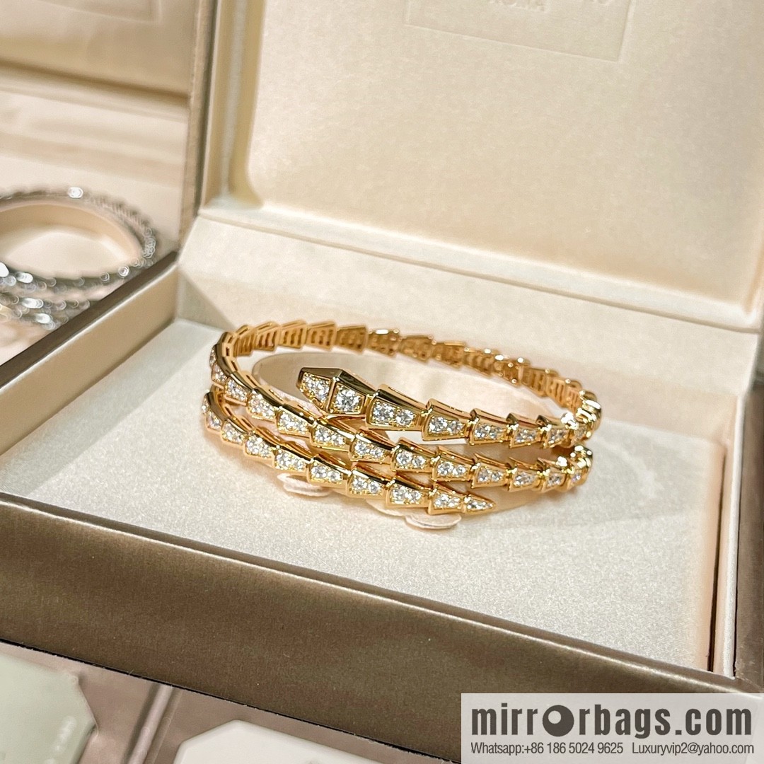BVLGARI Bulgari Full Diamond Snake Bone Bracelet Bracelet