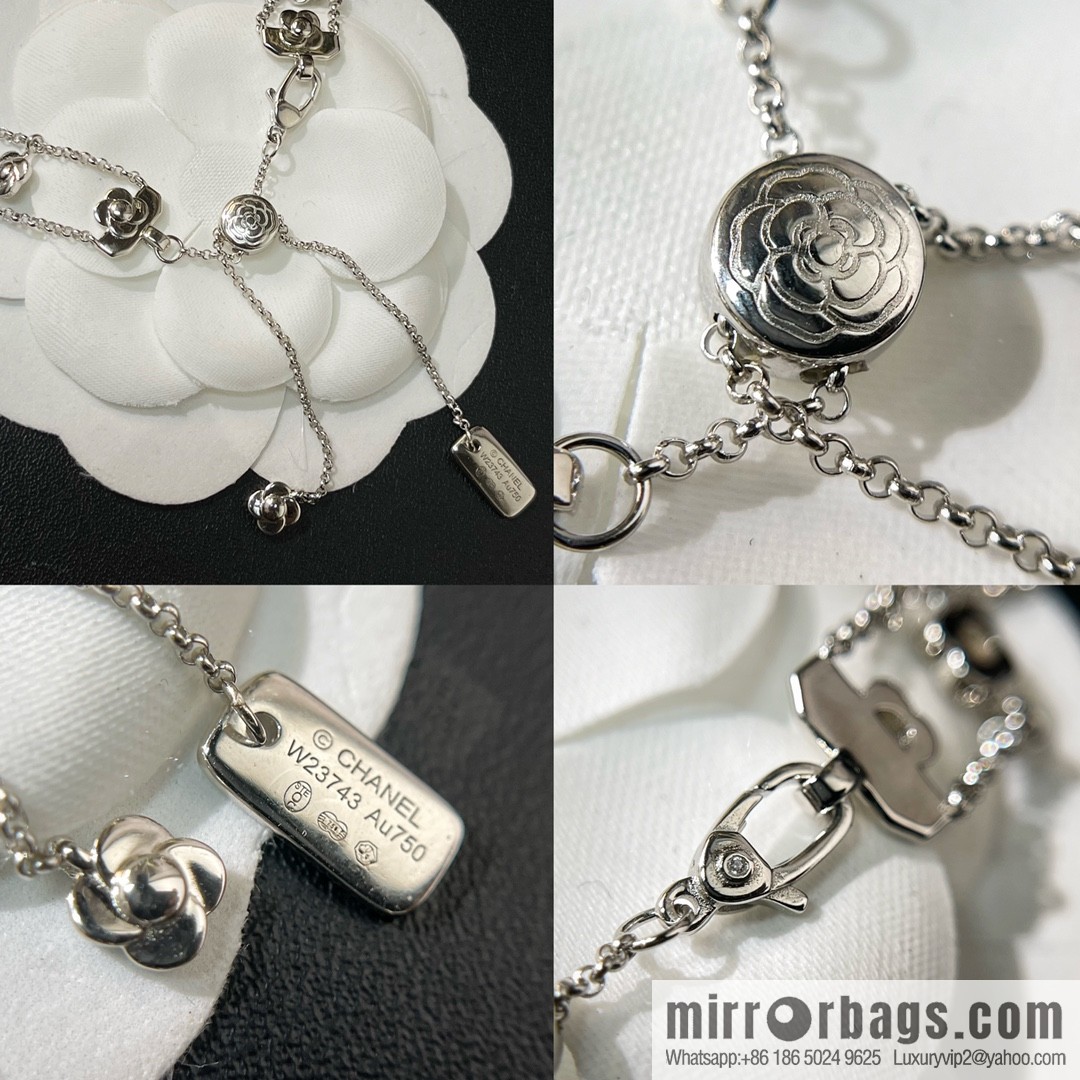 New ☑️ CHANEL Chanel double c double layer camellia necklace bracelet