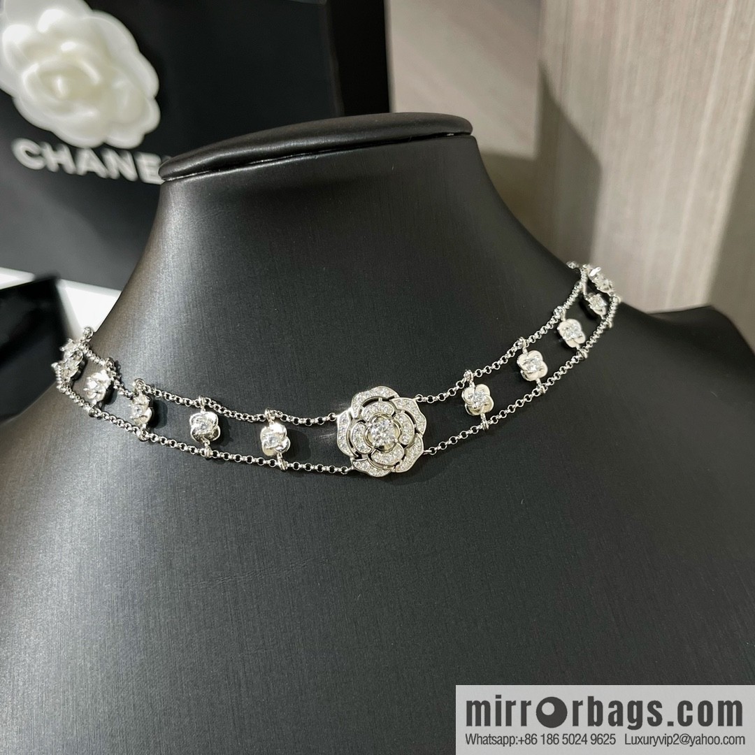 New ☑️ CHANEL Chanel double c double layer camellia necklace bracelet