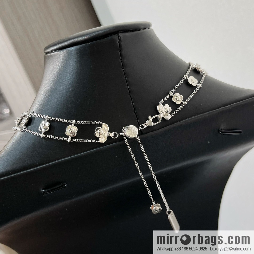 New ☑️ CHANEL Chanel double c double layer camellia necklace bracelet