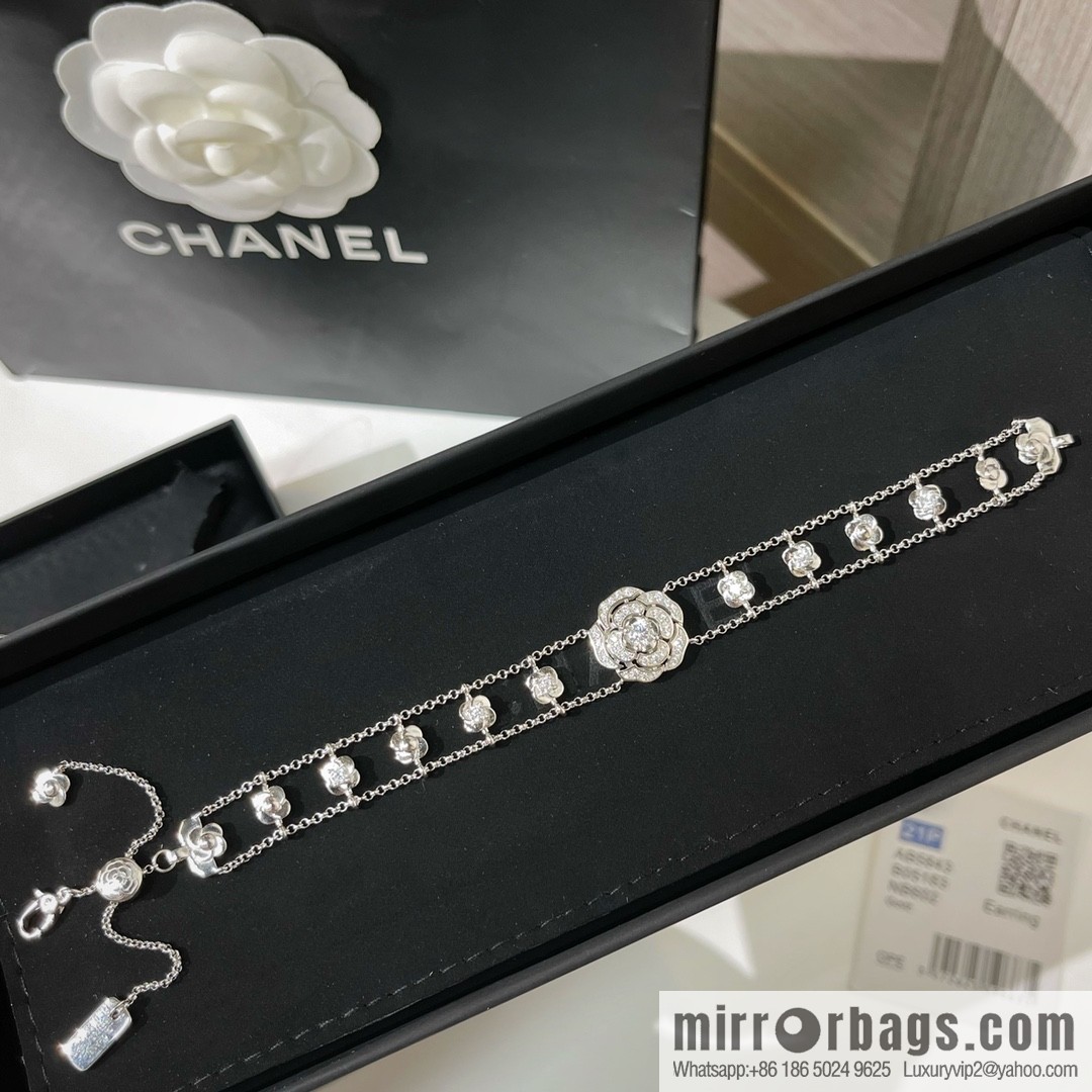 New ☑️ CHANEL Chanel double c double layer camellia necklace bracelet