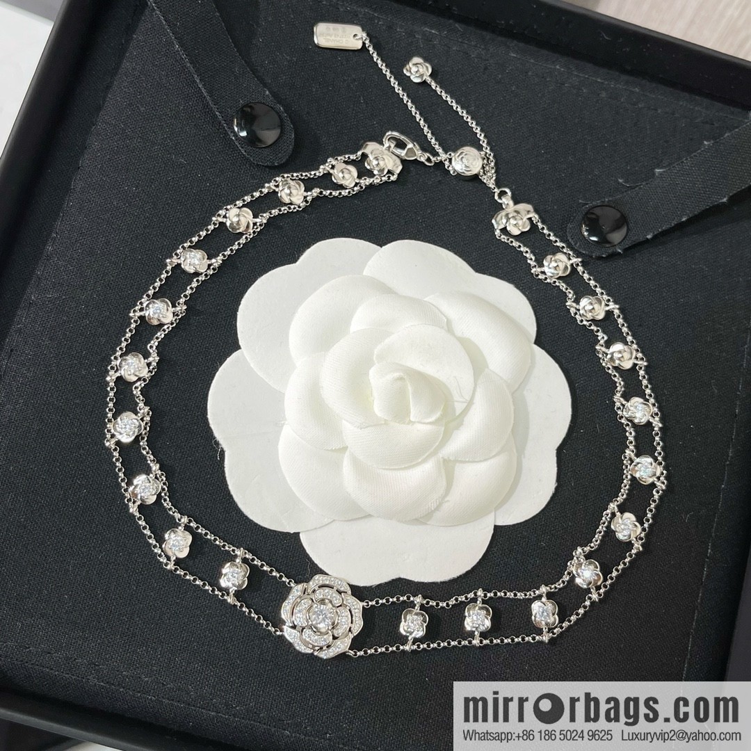 New ☑️ CHANEL Chanel double c double layer camellia necklace bracelet