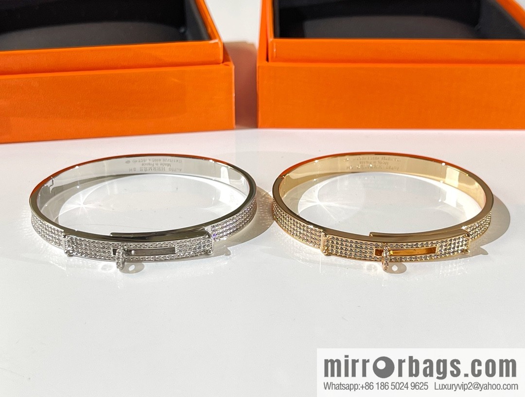 Hermès HERMES Kelly full diamond bracelet bracelet