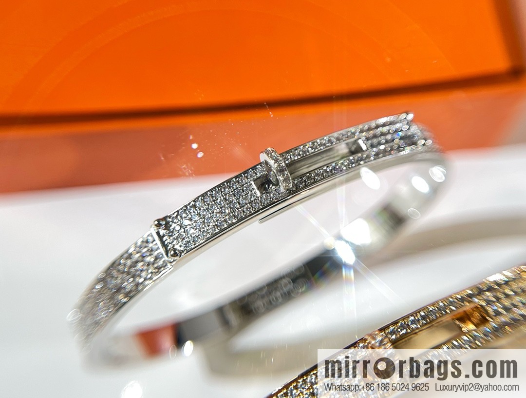 Hermès HERMES Kelly full diamond bracelet bracelet