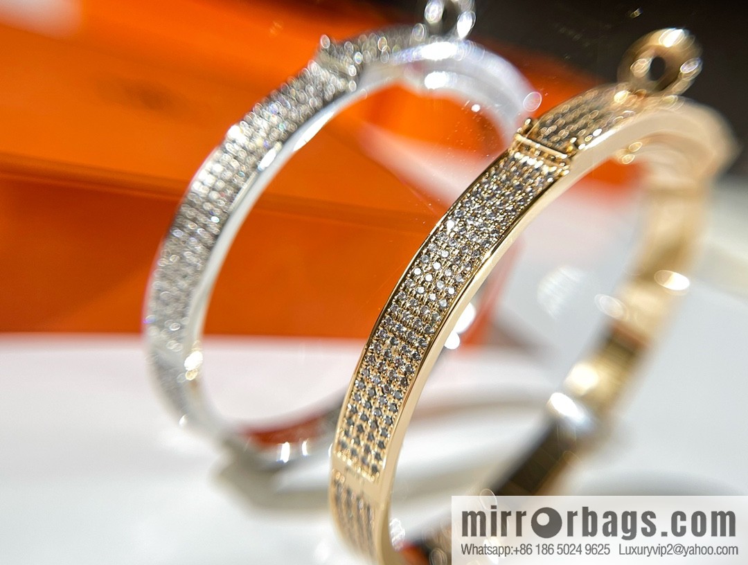 Hermès HERMES Kelly full diamond bracelet bracelet