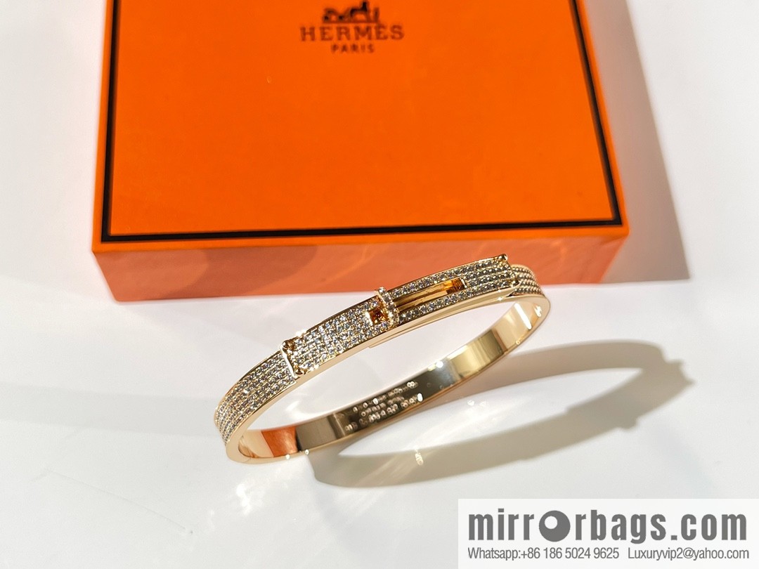 Hermès HERMES Kelly full diamond bracelet bracelet