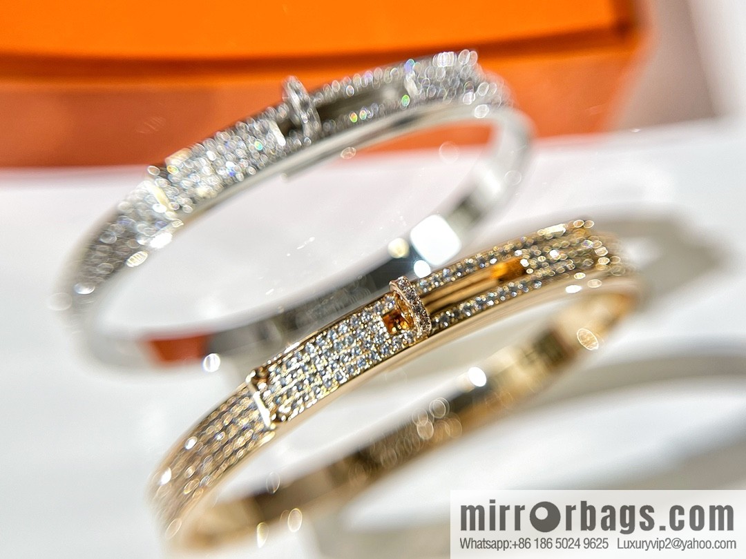 Hermès HERMES Kelly full diamond bracelet bracelet
