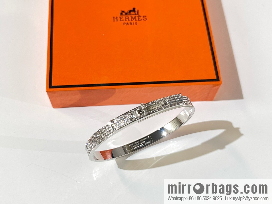 Hermès HERMES Kelly full diamond bracelet bracelet