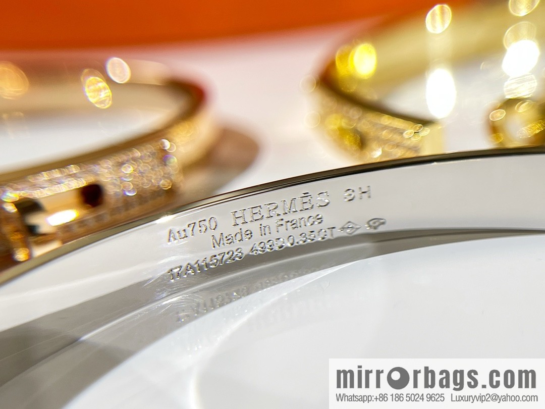 Hermès HERMES Kelly half diamond bracelet bracelet
