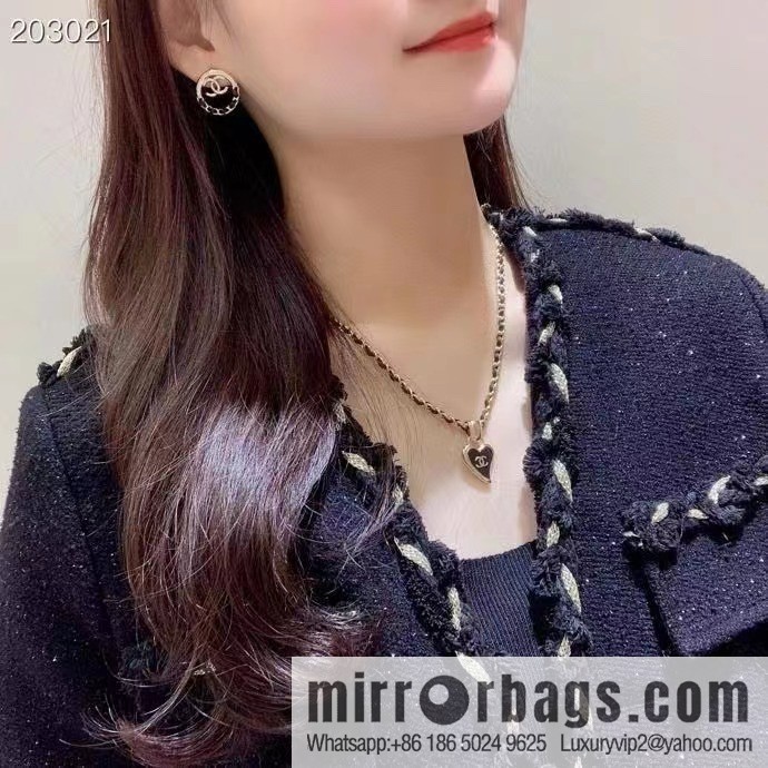 New ☑️ CHANEL Chanel double c black leather rope stud earrings