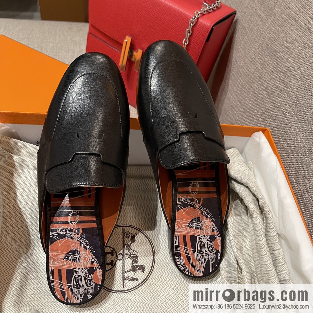 HERMES Hermès 2022 Latest Loafers Half-tow Catena Muller Shoes