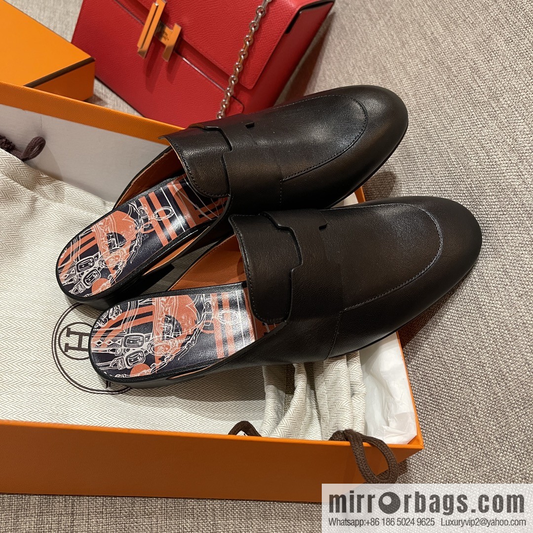 HERMES Hermès 2022 Latest Loafers Half-tow Catena Muller Shoes