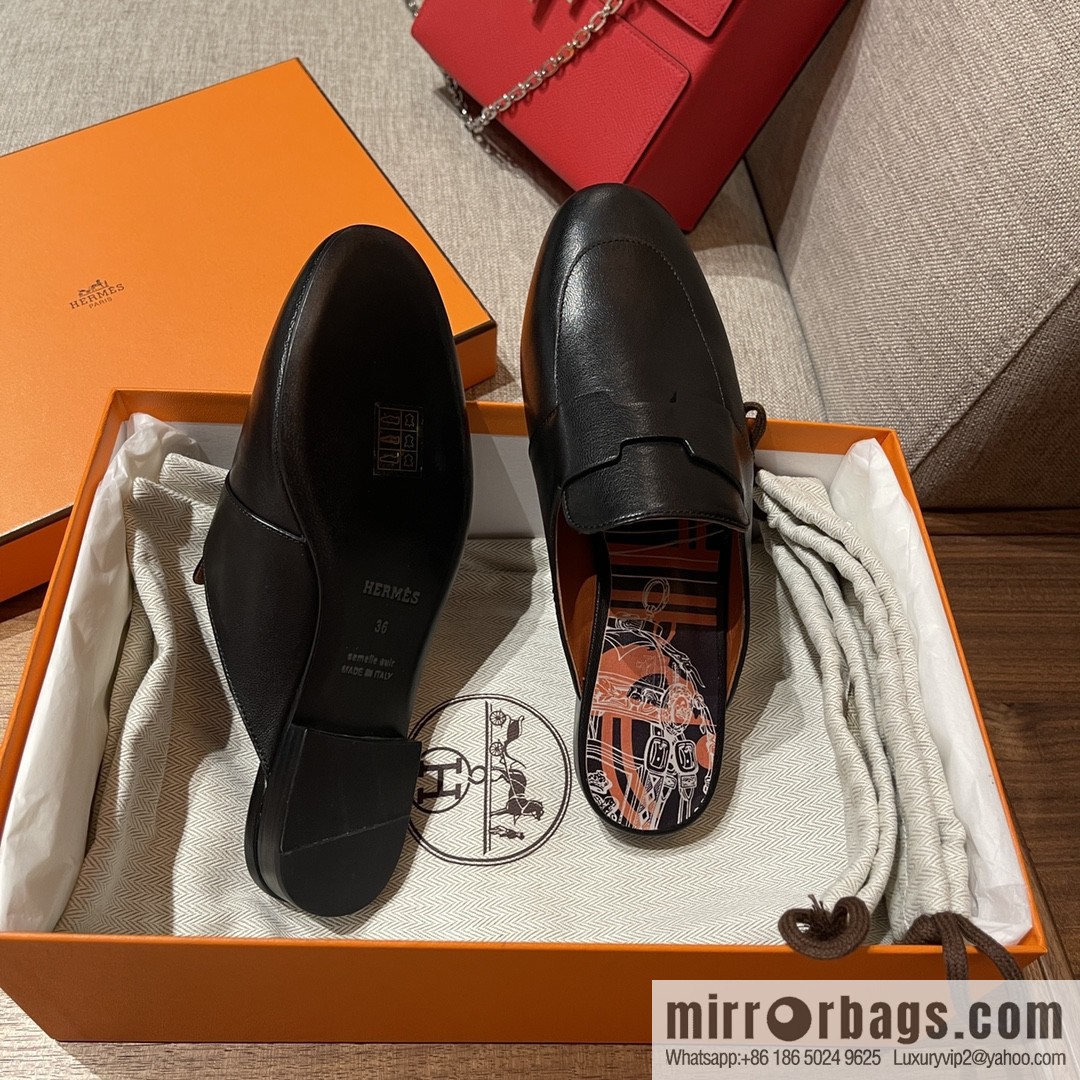HERMES Hermès 2022 Latest Loafers Half-tow Catena Muller Shoes