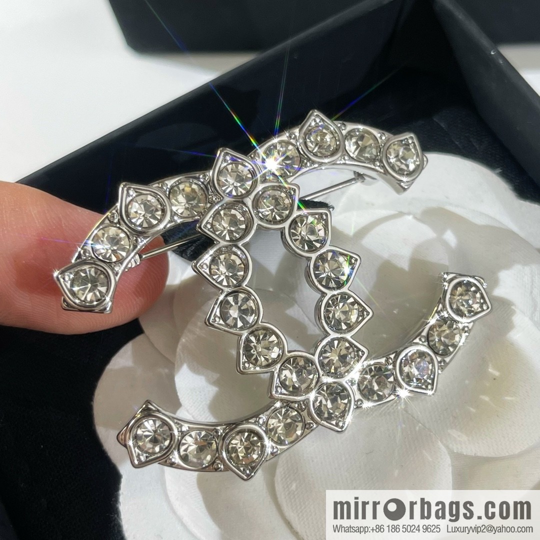 New ☑️ Chanel double c full diamond brooch