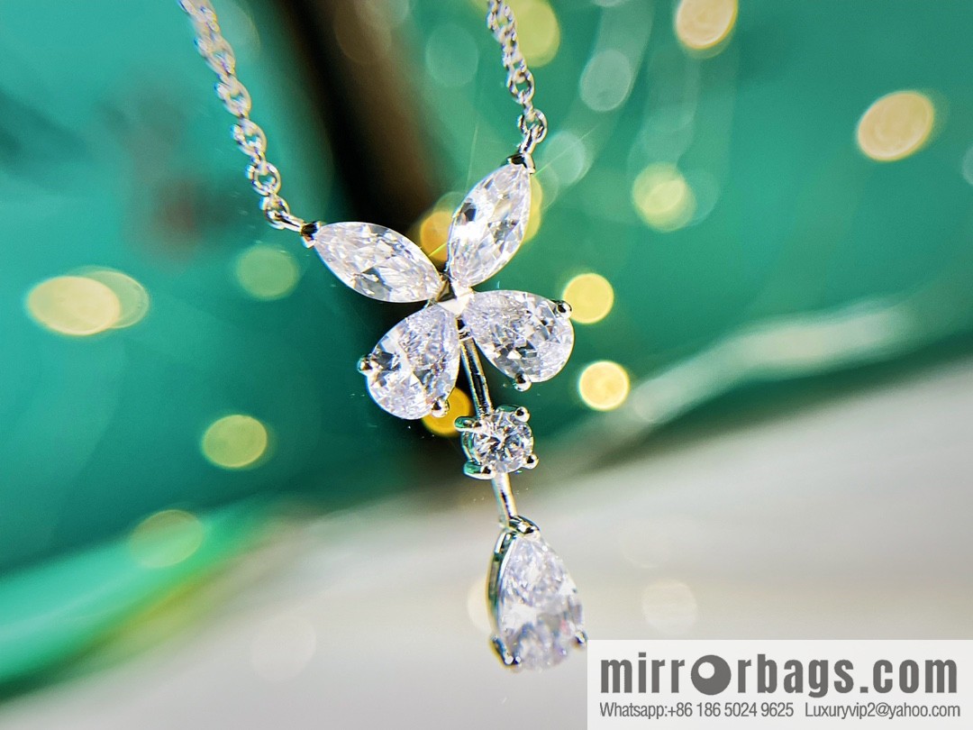 New ☑️ TIFFANY & Co. Tiffany & Co. Four-leaf clover water drop diamond necklace