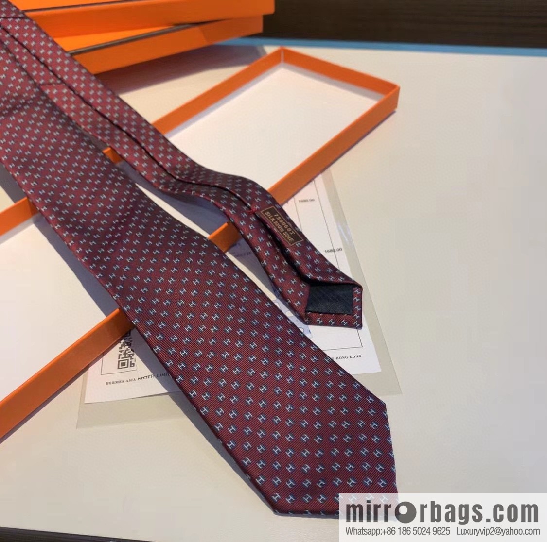Hermes H letter men's new tie series