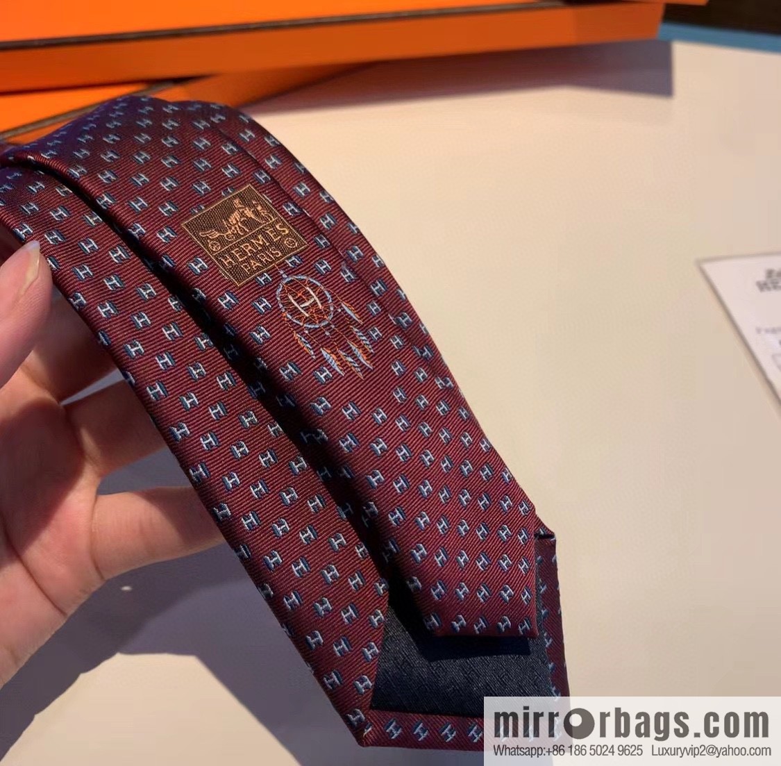 Hermes H letter men's new tie series