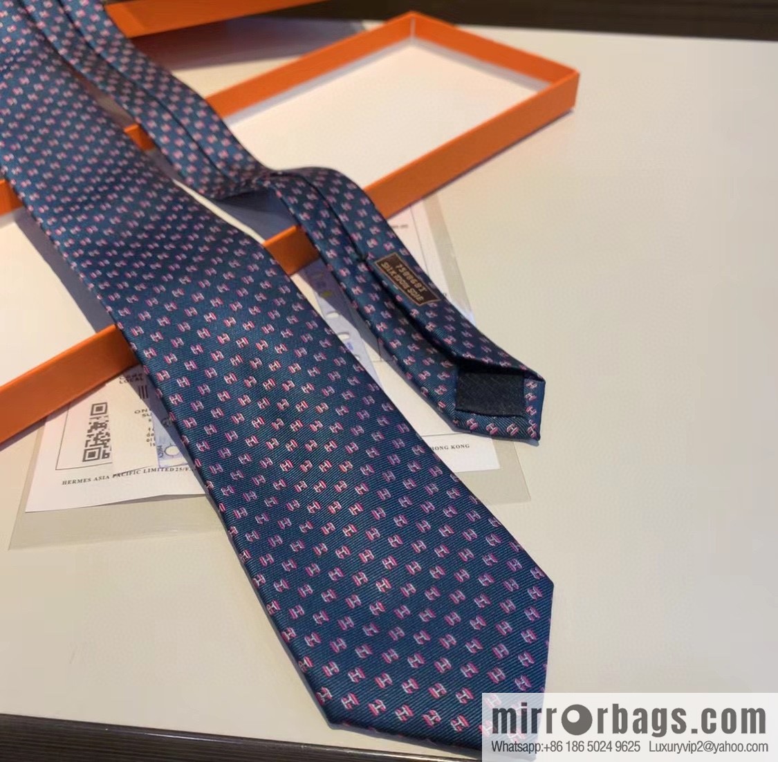 Hermes H letter men's new tie series