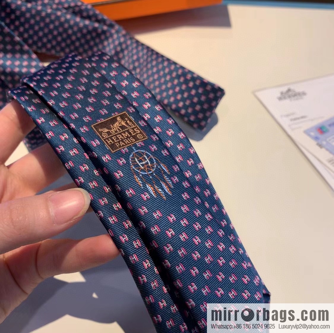 Hermes H letter men's new tie series