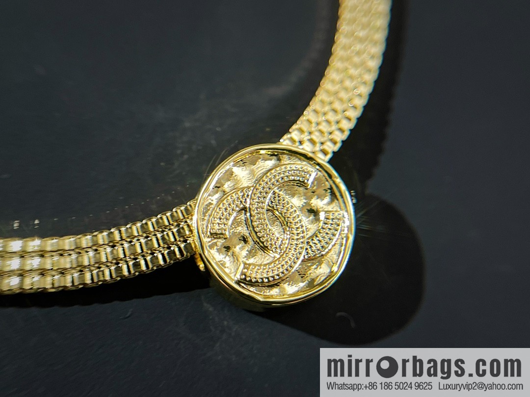 New ☑️ CHANEL Chanel double c round cake ancient gold coin choker necklace