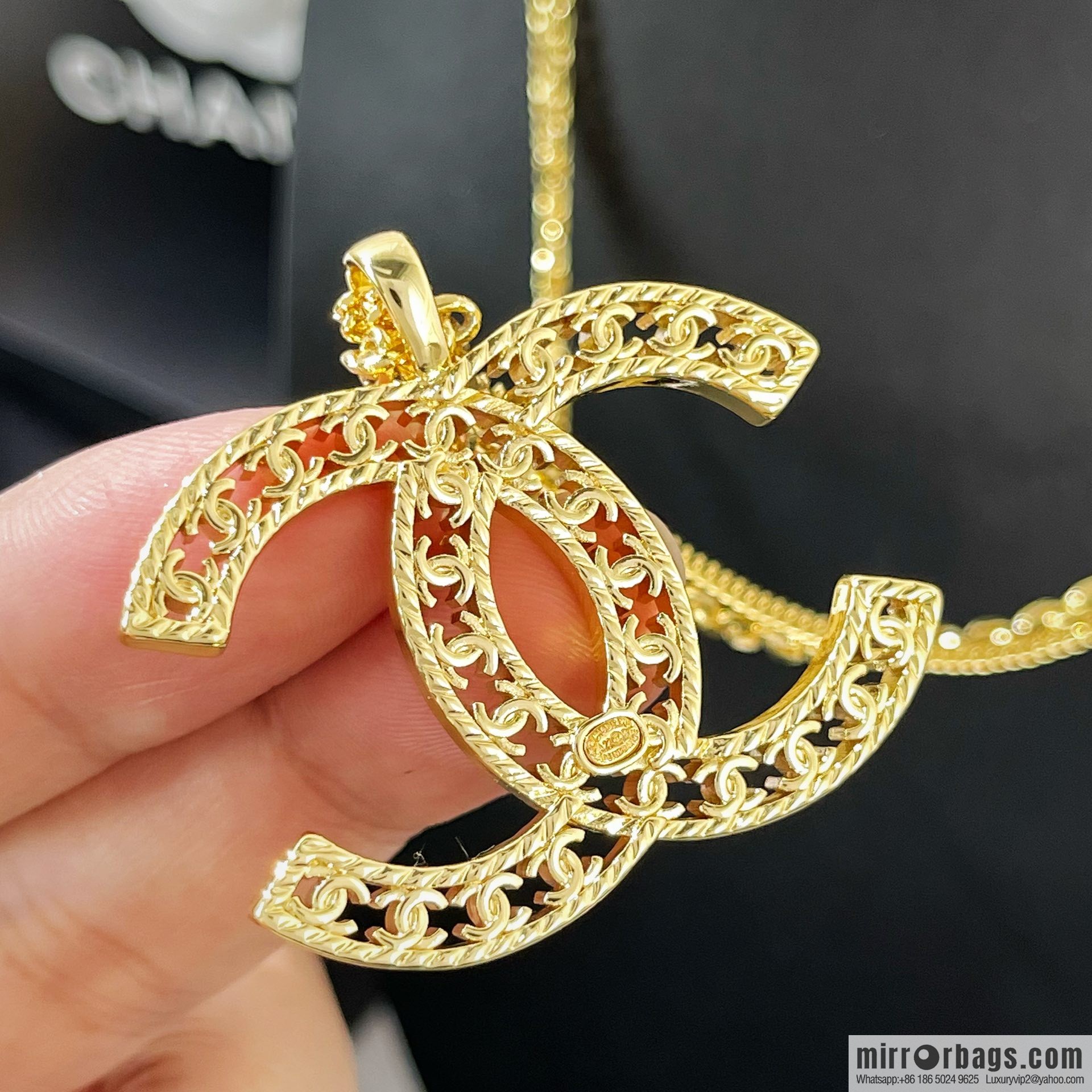 New ☑️ CHANEL Chanel double layer double c cut-out necklace