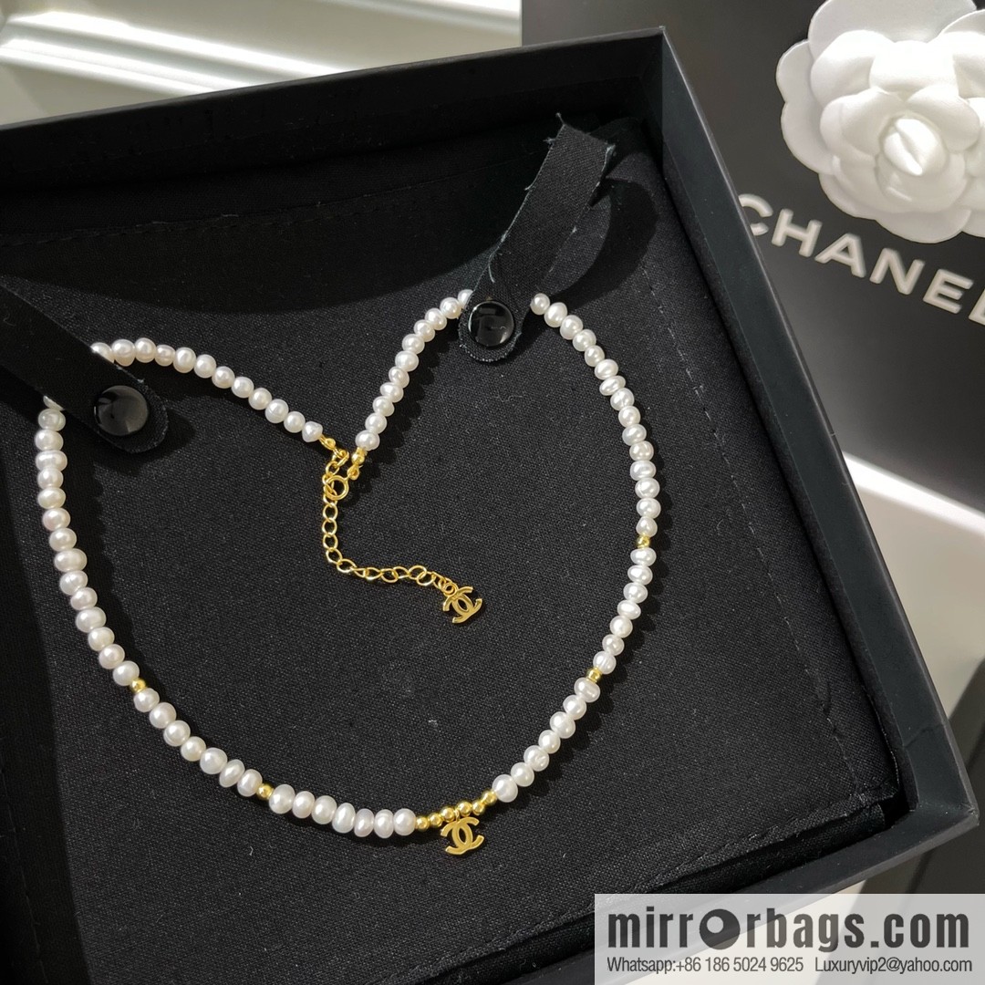 New ☑️ CHANEL Chanel Double C Natural Pearl Necklace