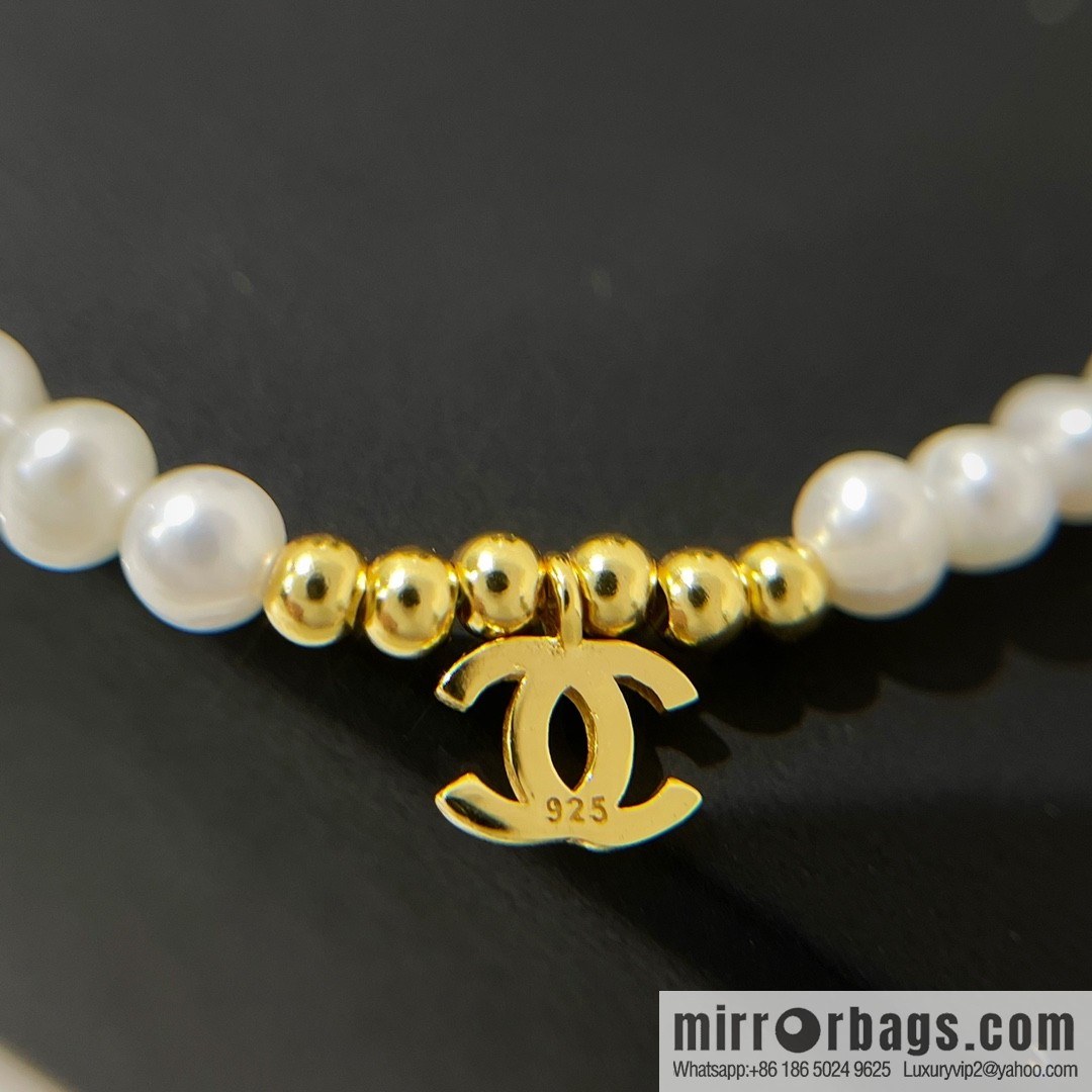 New ☑️ CHANEL Chanel Double C Natural Pearl Necklace