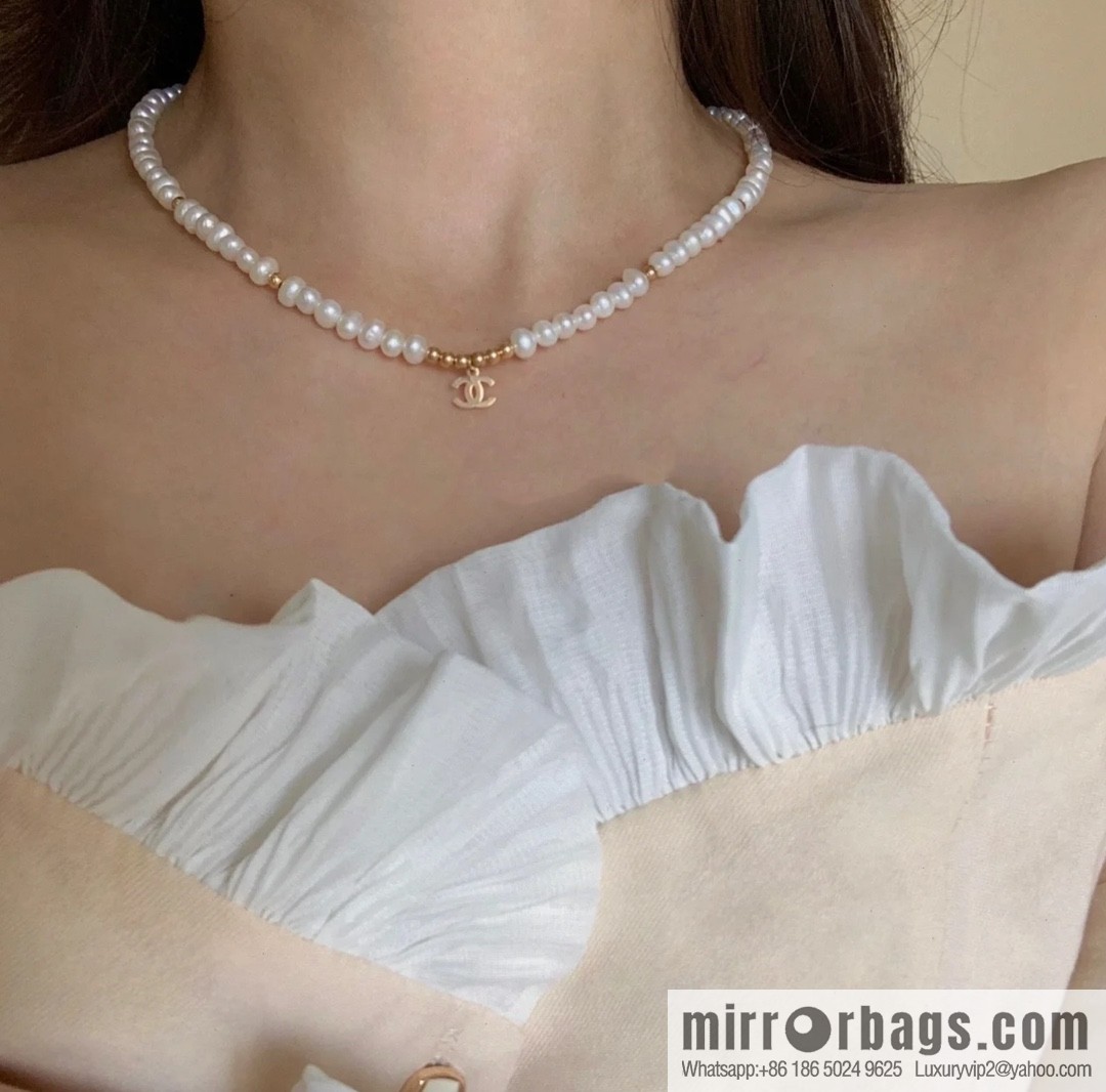 New ☑️ CHANEL Chanel Double C Natural Pearl Necklace