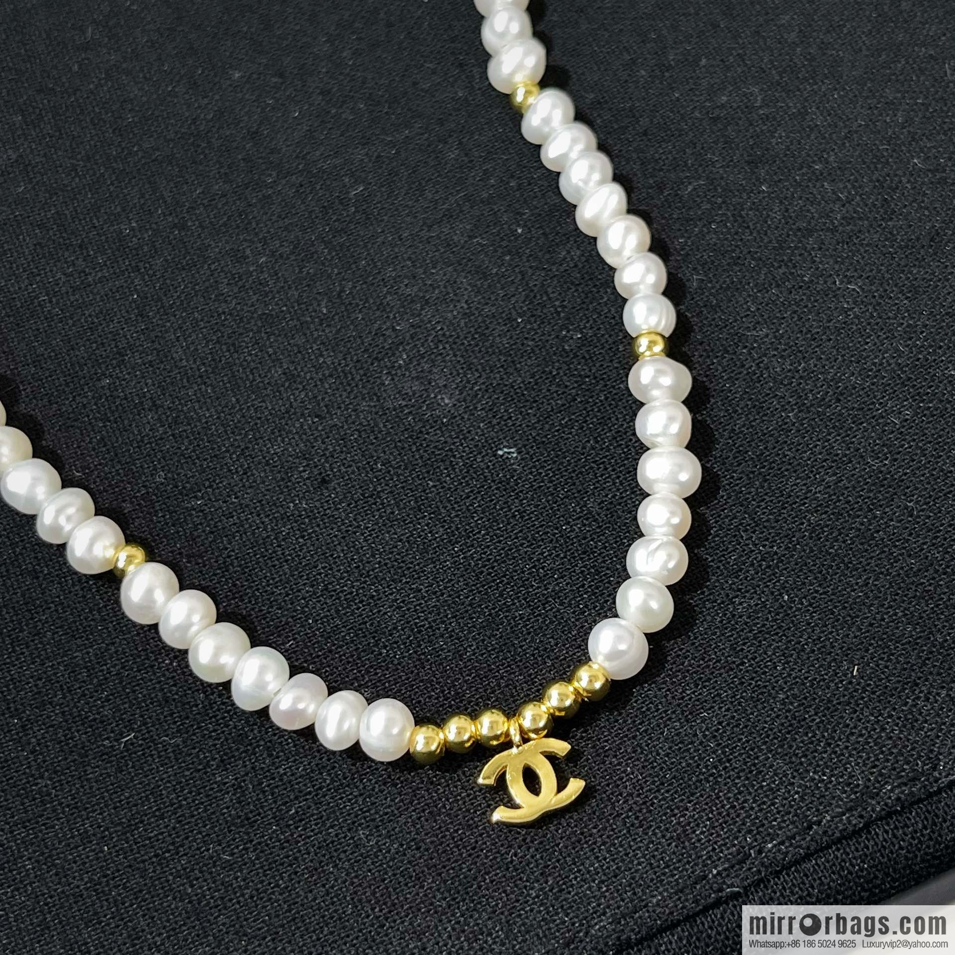 New ☑️ CHANEL Chanel Double C Natural Pearl Necklace