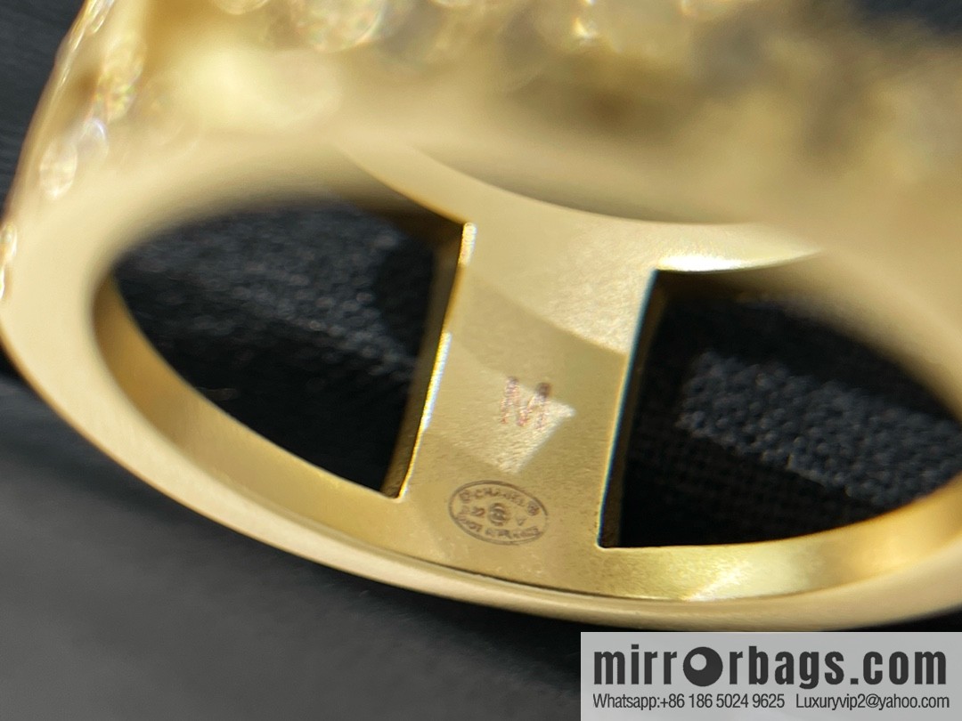 New ☑️ CHANEL Chanel cut-out double c star 5 character full diamond ring