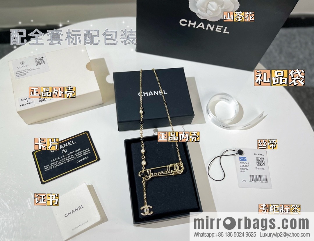 New ☑️ CHANEL Chanel double c fringed pearl pin 🧷 necklace