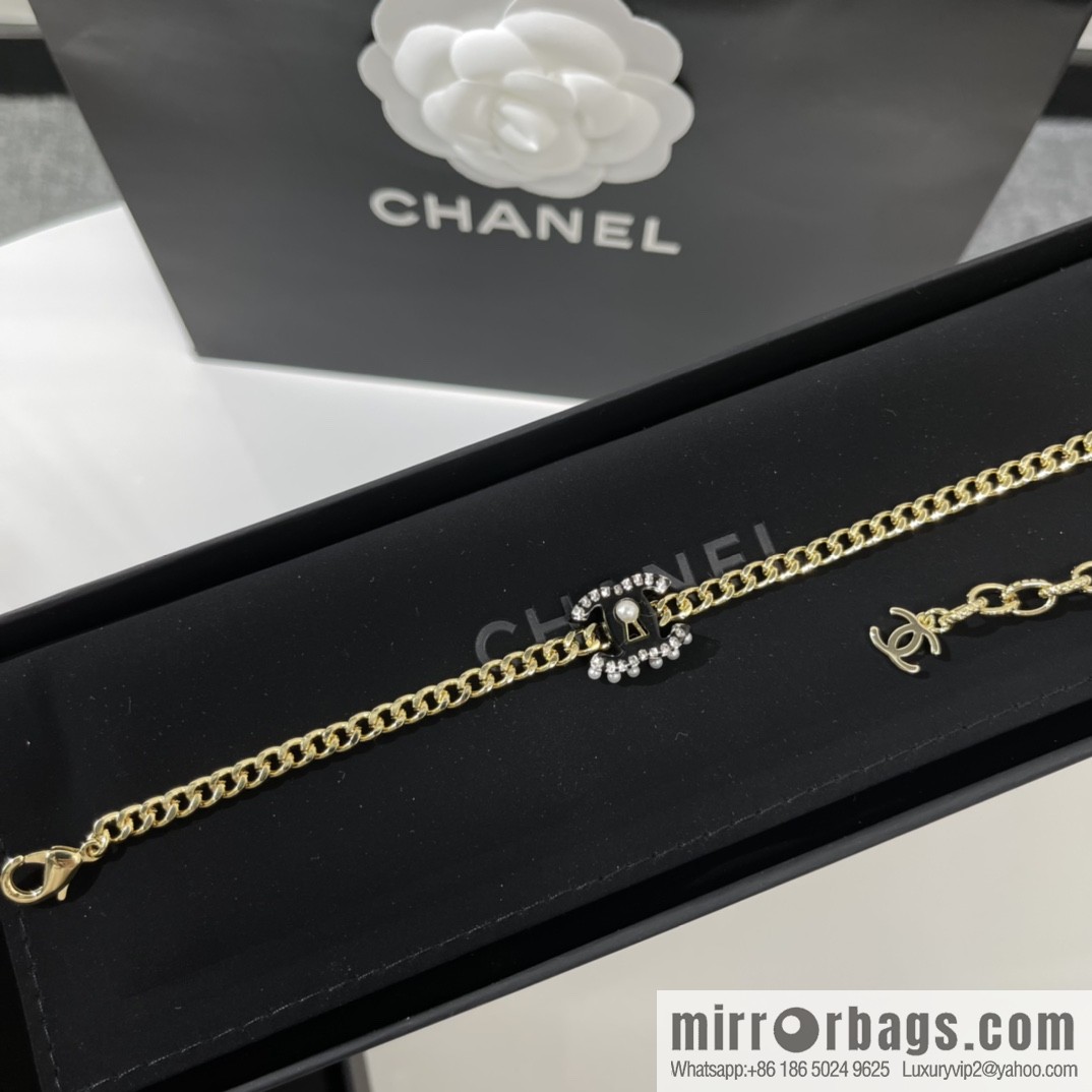 New ☑️ CHANEL Chanel acrylic pearl necklace bracelet