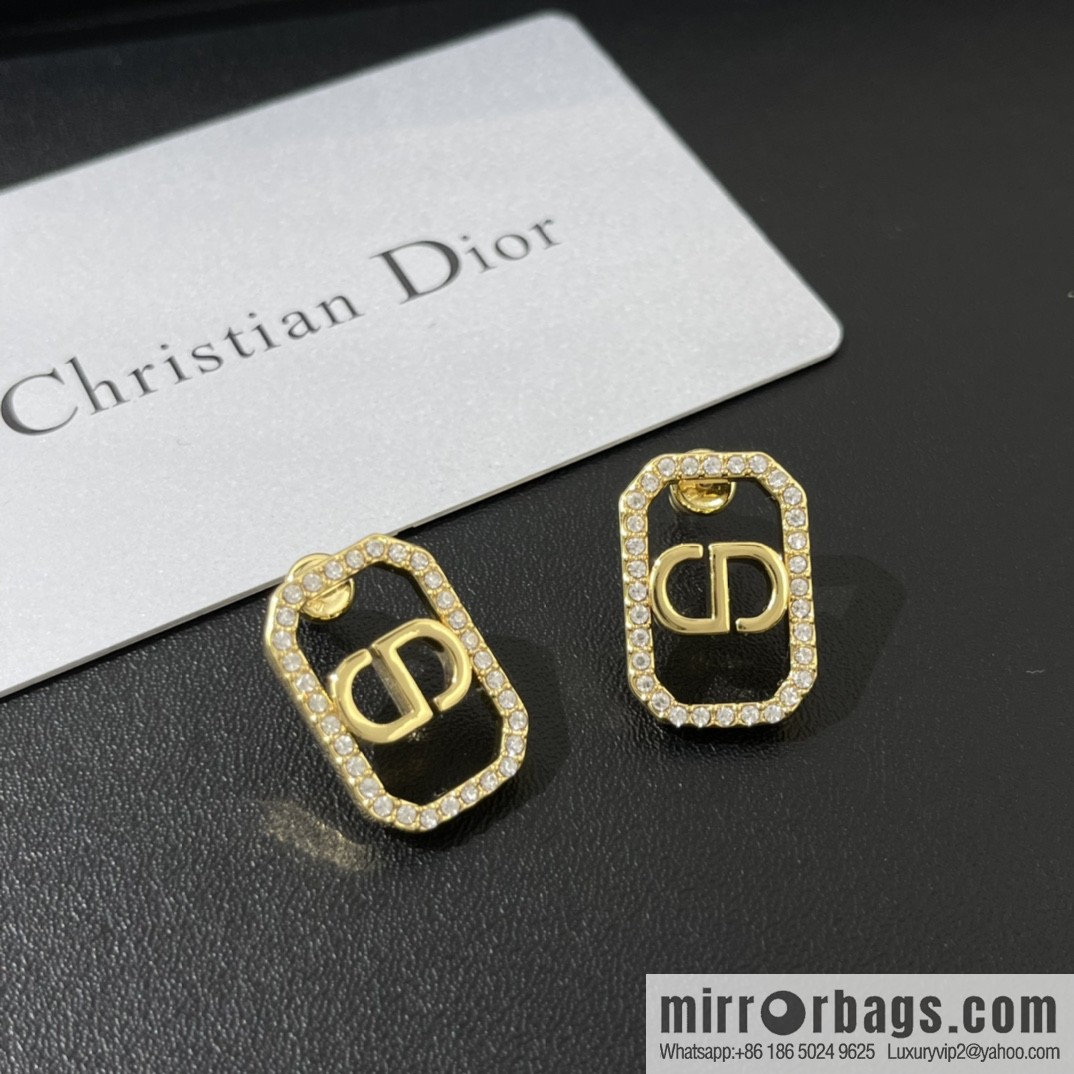 New ☑️ DIOR Dior CD pearl star necklace stud earrings