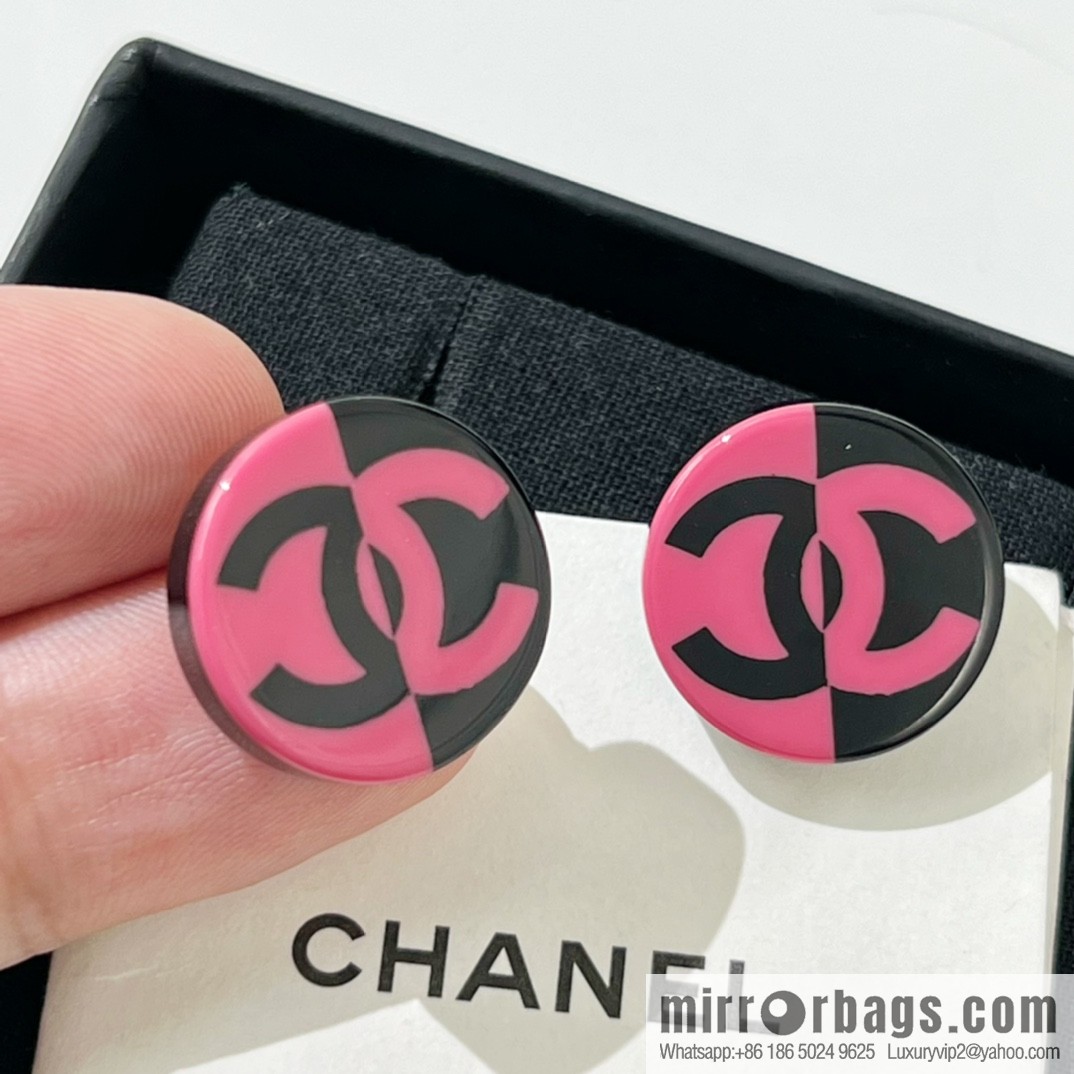 New ☑️ CHANEL Chanel double c acrylic stud earrings