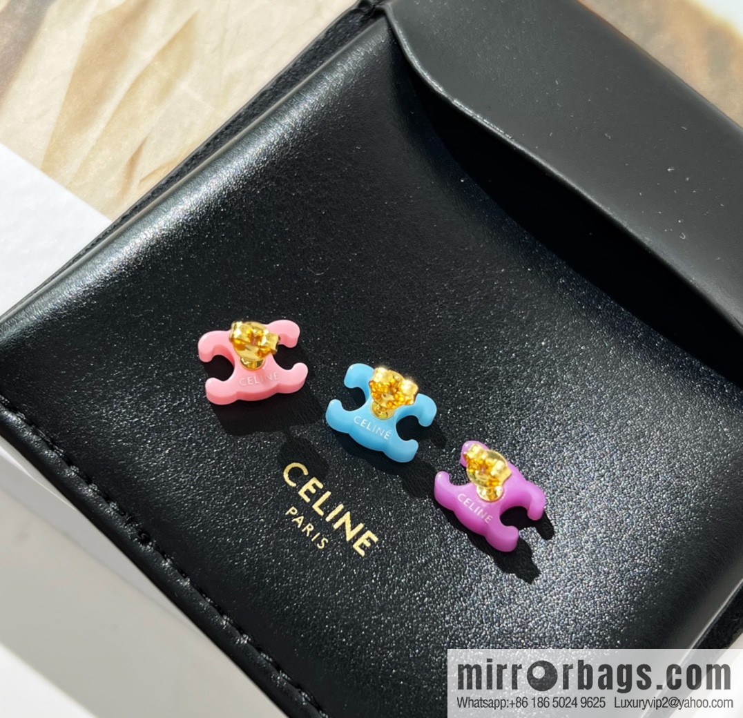 Celine Arc de Triomphe Macaron stud earrings three-piece set