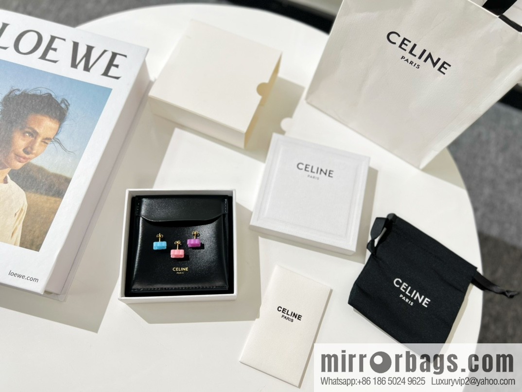 Celine Arc de Triomphe Macaron stud earrings three-piece set