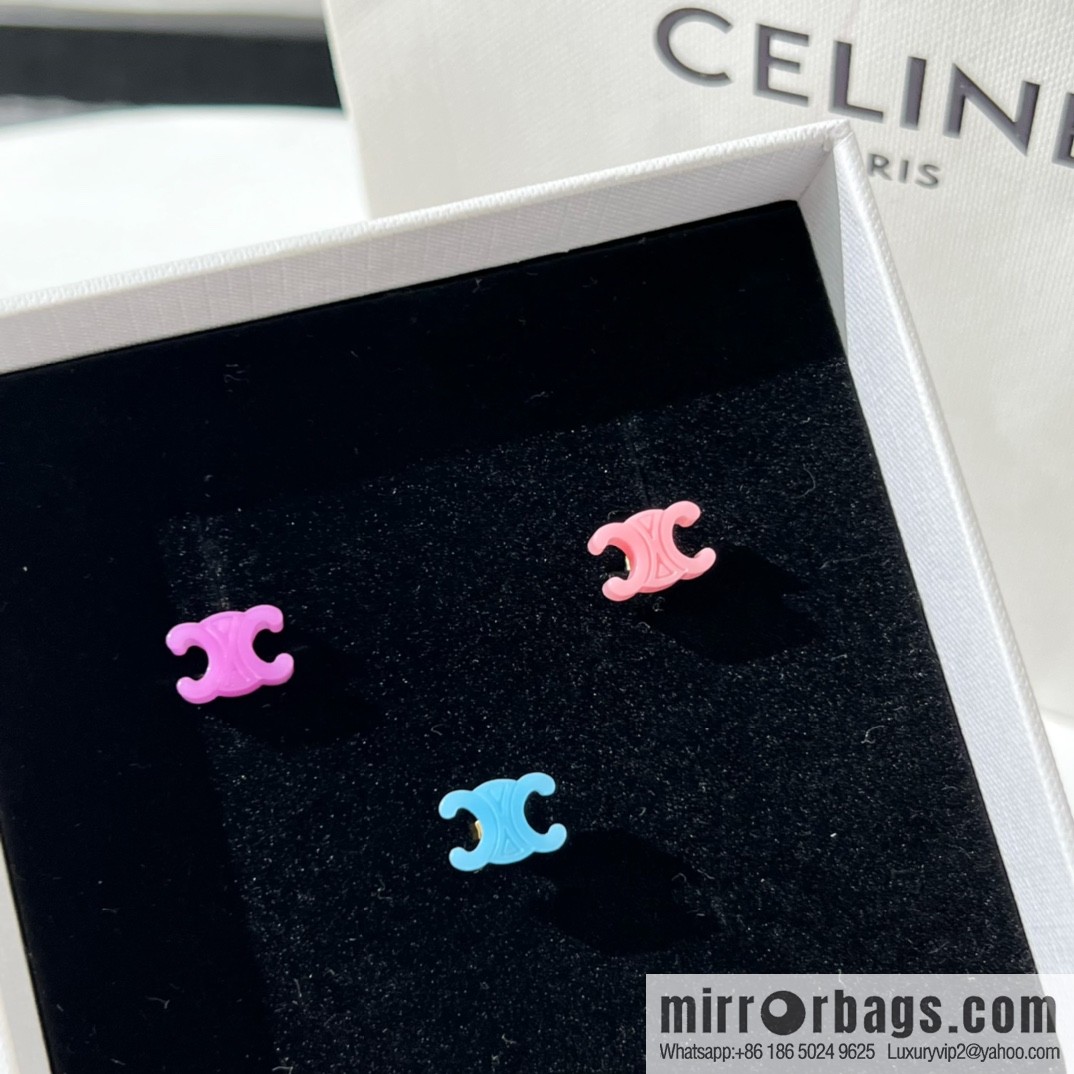 Celine Arc de Triomphe Macaron stud earrings three-piece set