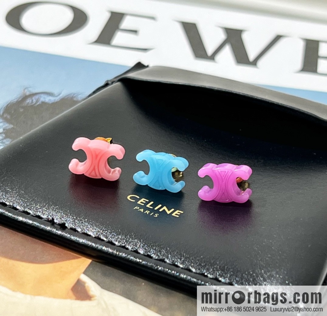 Celine Arc de Triomphe Macaron stud earrings three-piece set