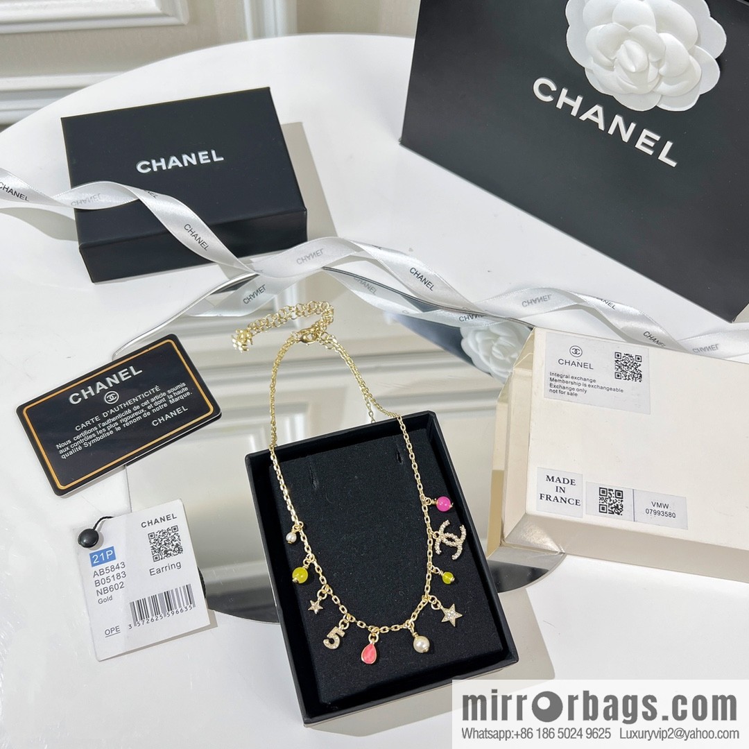 New ☑️ CHANEL Chanel double c tassel colored bead necklace