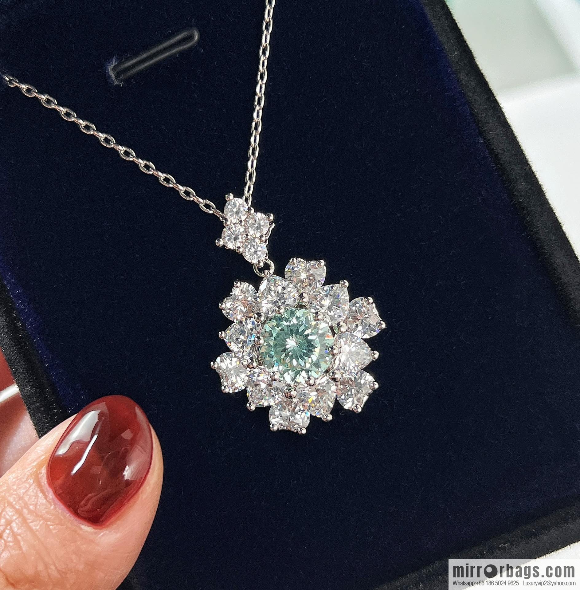 [High-end] Paraiba fireworks cutting necklace