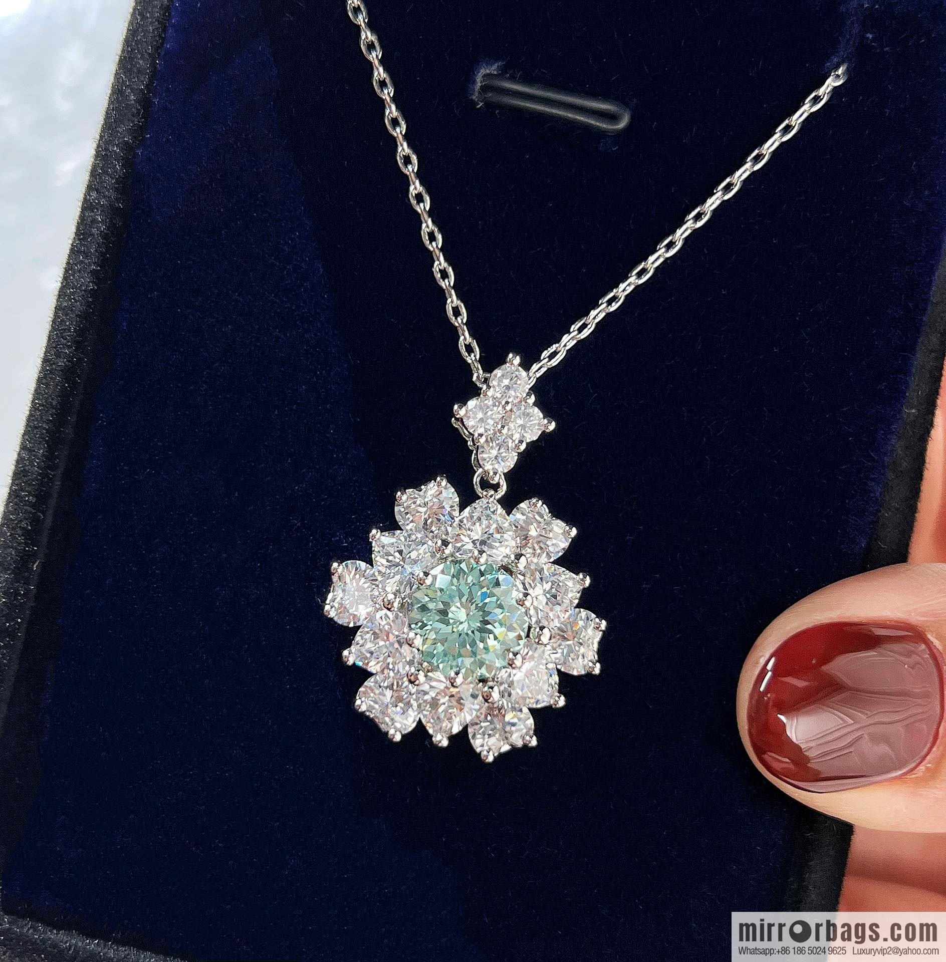 [High-end] Paraiba fireworks cutting necklace