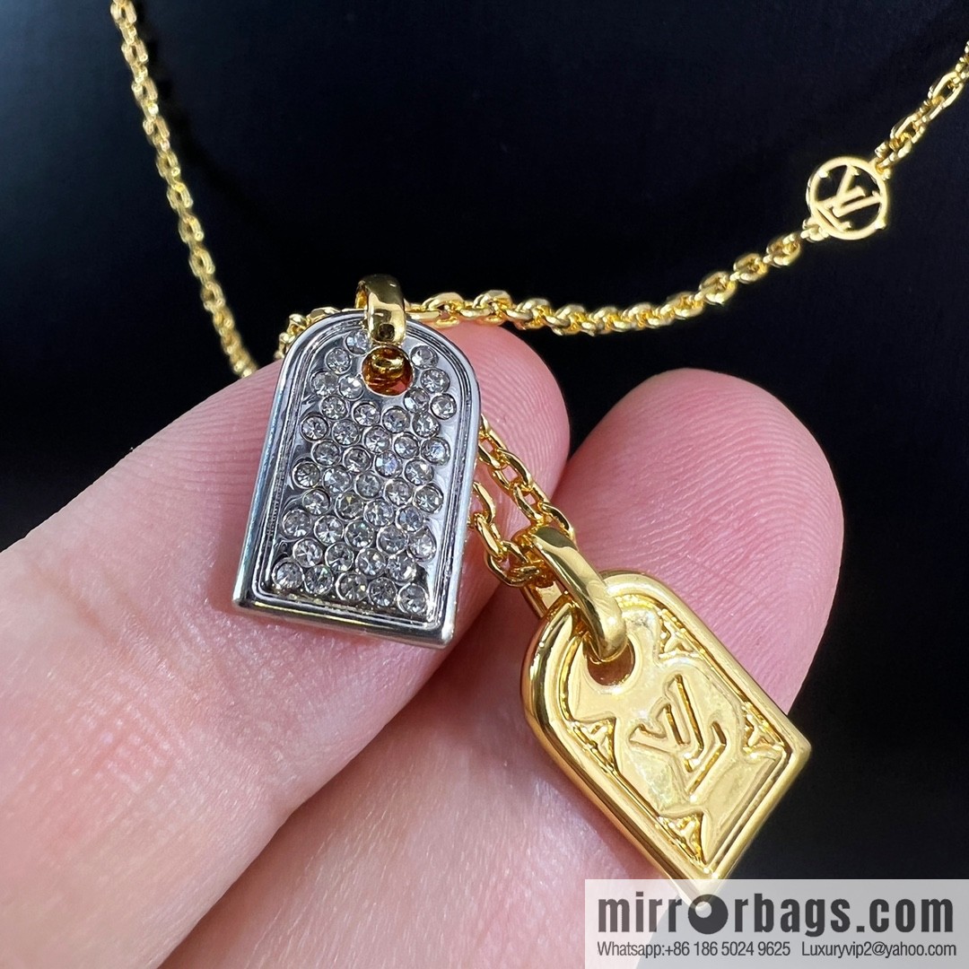 Louis Vuitton Louis Vuitton lv full diamond double necklace bracelet