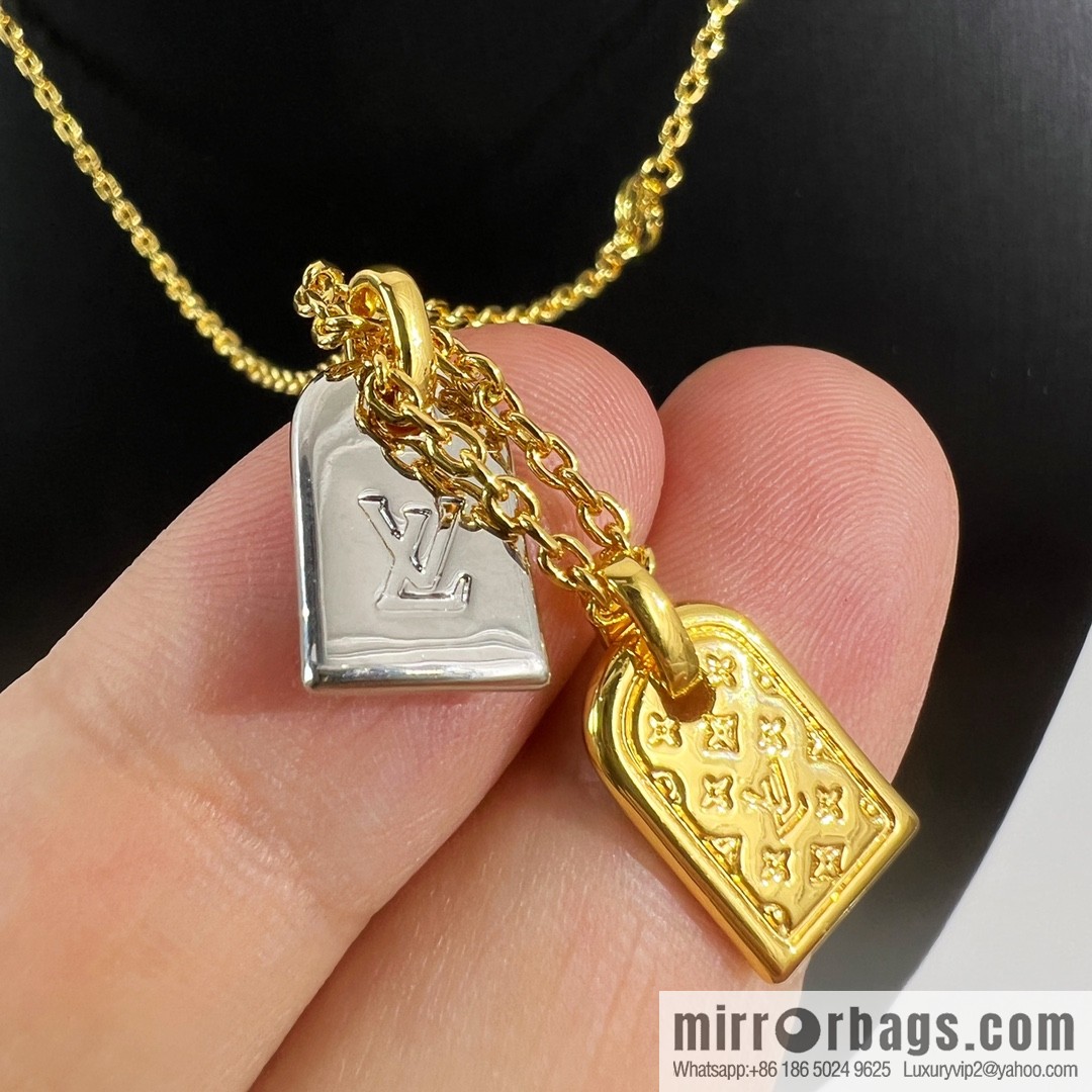Louis Vuitton Louis Vuitton lv full diamond double necklace bracelet