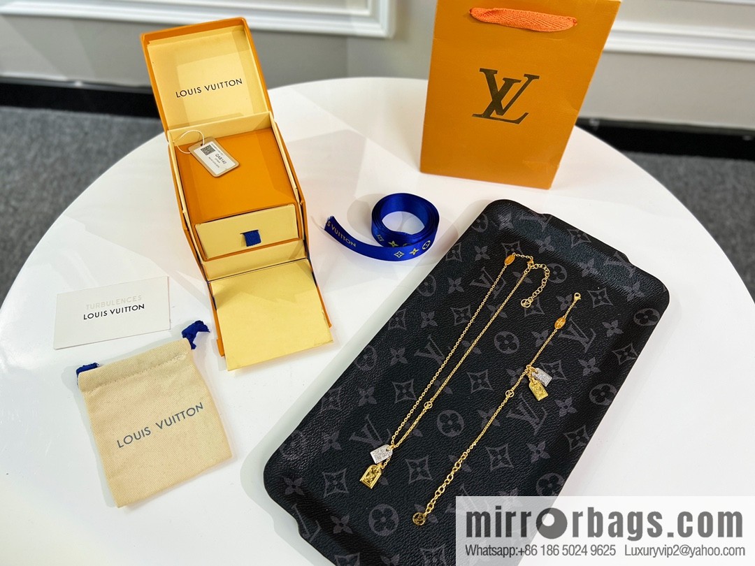 Louis Vuitton Louis Vuitton lv full diamond double necklace bracelet